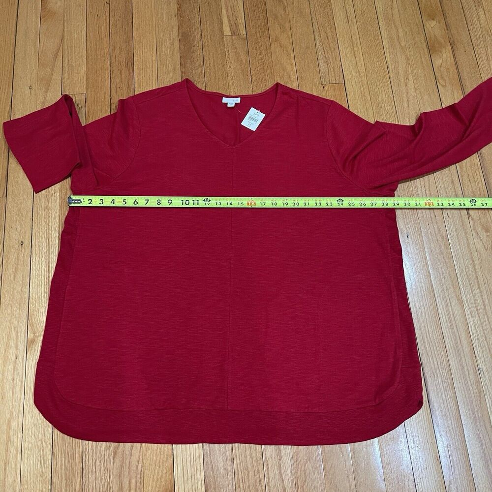 J Jill Casual V Neck Blouse Top Womens Plus Size 4X Cotton Blend NEW WITH TAGS - Picture 3 of 12